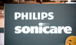 The Philips Sonicare brand logo is on display during the International Dental Trade Fair K...