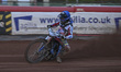 Jason Edwards, captain of the Redcar Bears, competes during heat 5 in the Knockout Cup Qua...