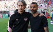 Ashley Cole with Filippo Inzaghi during the Serie B match between Palermo FC and Cesena FC...