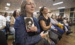 Taty Almeida, a prominent figure of Madres de Plaza de Mayo Linea Fundadora, receives the...