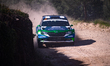 Paulo Caldeira and Ricardo Faria compete in their Skoda Fabia Evo Rally2 during SS1 of the...