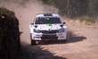 Ricardo Filipe and Filipe Carvalho compete in their Skoda Fabia Rally2 during SS1 of the R...