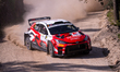 Guilherme Meireles and Pedro Alves compete in their Skoda Fabia Evo Rally2 during SS1 of t...