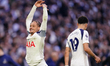 Xavi Simons of Tottenham Hotspur celebrates his goal during the Premier League match betwe...