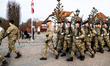 Danish soldiers are present on the morning of the confirmation of Princess Josephine and P...