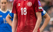 Sara Holmgaard of Denmark is seen during the 2027 FIFA Women's World Cup Qualifier between...
