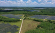 An aerial view of the Harmony Solar Energy Center at Deseret Ranch on April 18, 2026, in H...