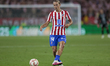 Marcos Llorente of Atletico de Madrid passes the ball during the Copa del Rey final match...