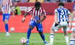 Ademola Lookman of Atletico de Madrid controls the ball during the Copa del Rey final matc...
