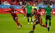 Kobe Franklin #19 of Toronto FC celebrates after scoring a goal during the Major League So...