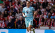 Maxime Esteve of Burnley makes a run with the ball during the Premier League match between...