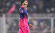 Ravindra Jadeja of Rajasthan Royals celebrates the wicket of Rovman Powell of Kolkata Knig...