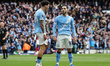 Rayan Cherki of Manchester City celebrates his goal to make it 1-0 during the Premier Leag...