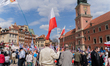 People wave Polish flags during the National March for Life (Narodowy Marsz Zycia) in Wars...