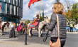 Historical reenactors on horseback participate in the National March for Life (Narodowy Ma...