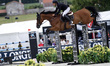 Eduardo Alvarez Aznar of Spain rides Chatman during the Grand Prix Jumping CSI 4* at Casas...