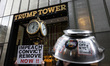 Members of Rise and Resist and their supporters protest outside Trump Tower in Midtown Man...
