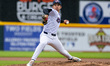 Kyle Carr of the Somerset Patriots delivers a pitch during a Minor League Baseball game at...