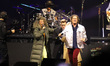 Colombian singer Carlos Vives performs on stage as part of his Al Sol tour 2026 at Place B...