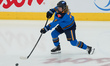 Forward Daryl Watts #9 of Toronto Sceptres takes a shot on goal against New York Sirens du...