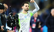 Bernardo Silva of Manchester City celebrates a 1-0 win after the Premier League match betw...