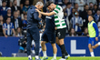Goncalo Inacio receives medical care during the match between FC Porto and Sporting CP for...