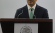Minister of Security and Citizen Protection, Omar Garcia Harfuch, speaks during a news con...