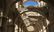 View of the interior of the cloister of the Monastery of Santa Maria de Rioseco, located i...