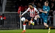 PSV Eindhoven player Jordy Bawuah and PEC Zwolle player Ryan Thomas during the Dutch Vrien...