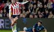 PEC Zwolle player Ryan Thomas and PSV Eindhoven player Joel van den Berg during the Dutch...