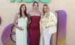 (L-R) Katie Austin, Jasmine Sanders, and Camille Kostek attend the red carpet for Hulu's G...