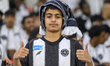 Supporters of Al-Shabab SC cheer prior to the AGCFF Gulf Club Champions League Final footb...