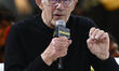 Christopher Lloyd speaks during a conference as part of the pop culture festival CCXP 'Com...