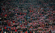 Wisla fans attend the game between Wisla Krakow and Puszcza Niepolomice in Krakow, Poland,...
