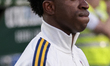 Vinicius Junior of Real Madrid CF is seen during the La Liga EA Sports match between Real...