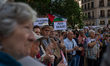 A rally takes place in Madrid's Plaza de Callao, Spain, organized by the platform ''PararL...
