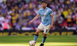 Mateo Kovacic of Manchester City with the ball during the Emirates FA Cup Semi-Final match...