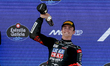 Manuel Gonzalez of Liqui Moly Dynavolt Intact GP celebrates second place during the Moto2...