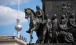 The Equestrian statue of Frederick the Great is seen on Unter den Linden avenue in Berlin,...