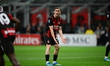 Alexis Saelemaekers of AC Milan looks on during the Serie A match between AC Milan and Juv...