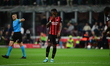 Rafael Leao of AC Milan looks on during the Serie A match between AC Milan and Juventus at...