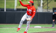 Ryan Zamora of the Ohio State Buckeyes delivers a pitch during an NCAA baseball game at Ba...