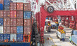 The SAVANNAH vessel is loaded with cargo at the Qianwan Container Terminal of Qingdao Port...