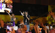 Kevin Woo records a video during a conference at the pop culture festival CCXP 'Comic Con...