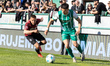 Robert Hruby of Bohemians Praha 1905 competes for the ball with Pavel Kaderabek of AC Spar...