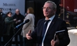 Augustin Lazar, former general prosecutor of Romania, speaks during a media presentation o...