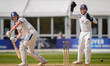 Zak Chappell hits a four during the County Championship Division Two match between Derbysh...