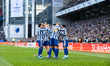 Mohamed Elyounoussi of F.C. Copenhagen celebrates with teammates after scoring the 1-0 goa...