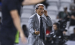 Roberto Mancini, head coach of Al Sadd SC, reacts during a Doha Bank Qatar Stars League fi...