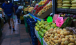 A general view of a fruit stand at a market in Caracas, Venezuela, on April 28, 2026. 